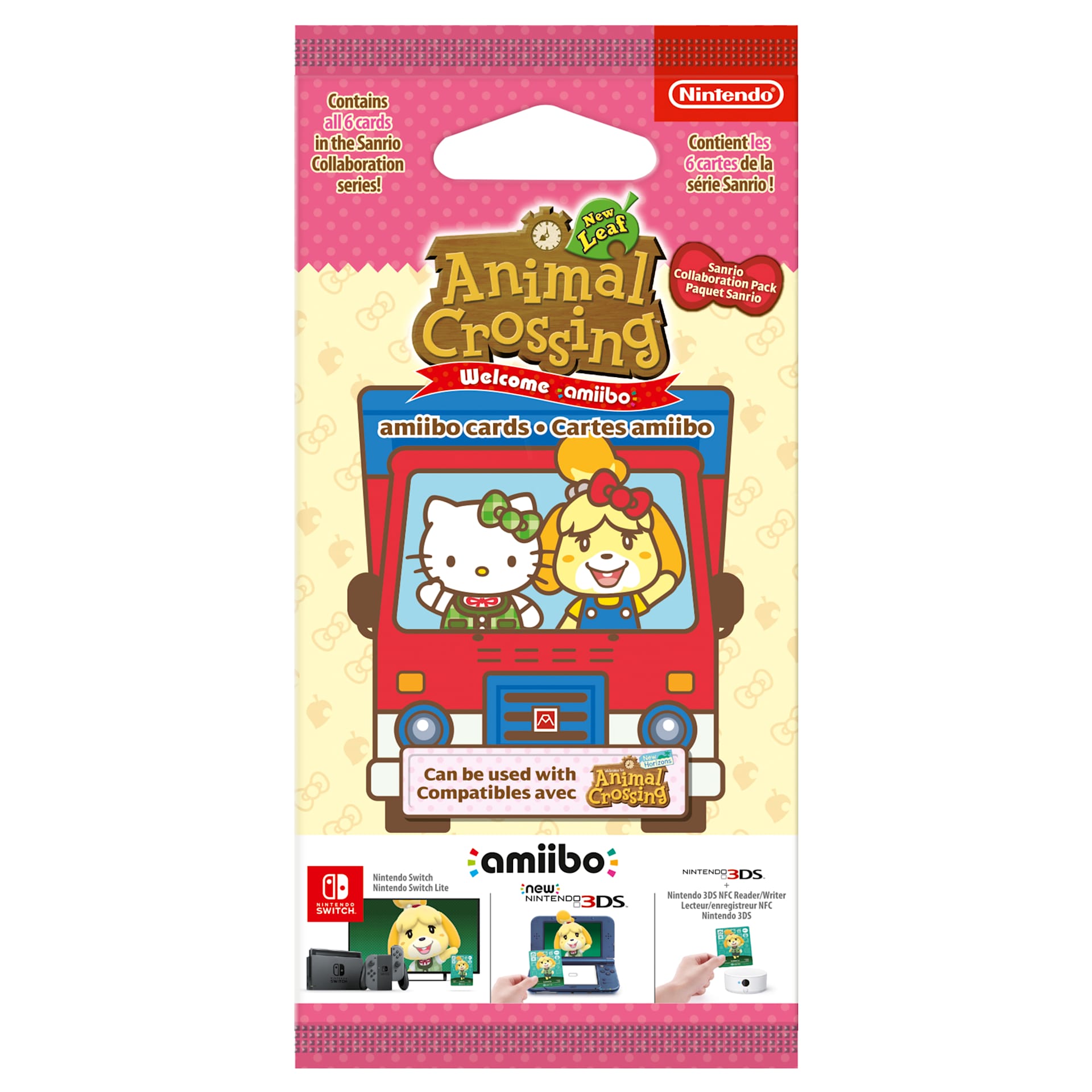Animal Crossing: New Leaf + Sanrio amiibo Cards Pack - 6 cards