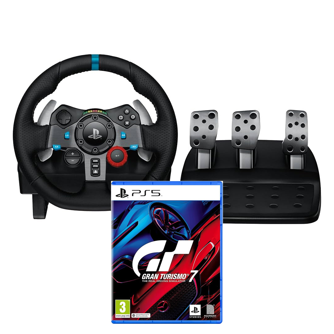 Logitech: Officially Licensed PlayStation - G29 Driving Force - Racing Wheel + Gran Turismo 7 (PS5)