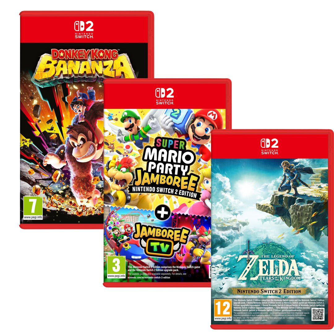 The Legend Of Zelda: Breath of the Wild - Nintendo Switch 2 + Donkey Kong: Bananza Nintendo Switch 2 + Super Mario Party: Jamboree - Nintendo Switch 2 Edition + Jamboree TV