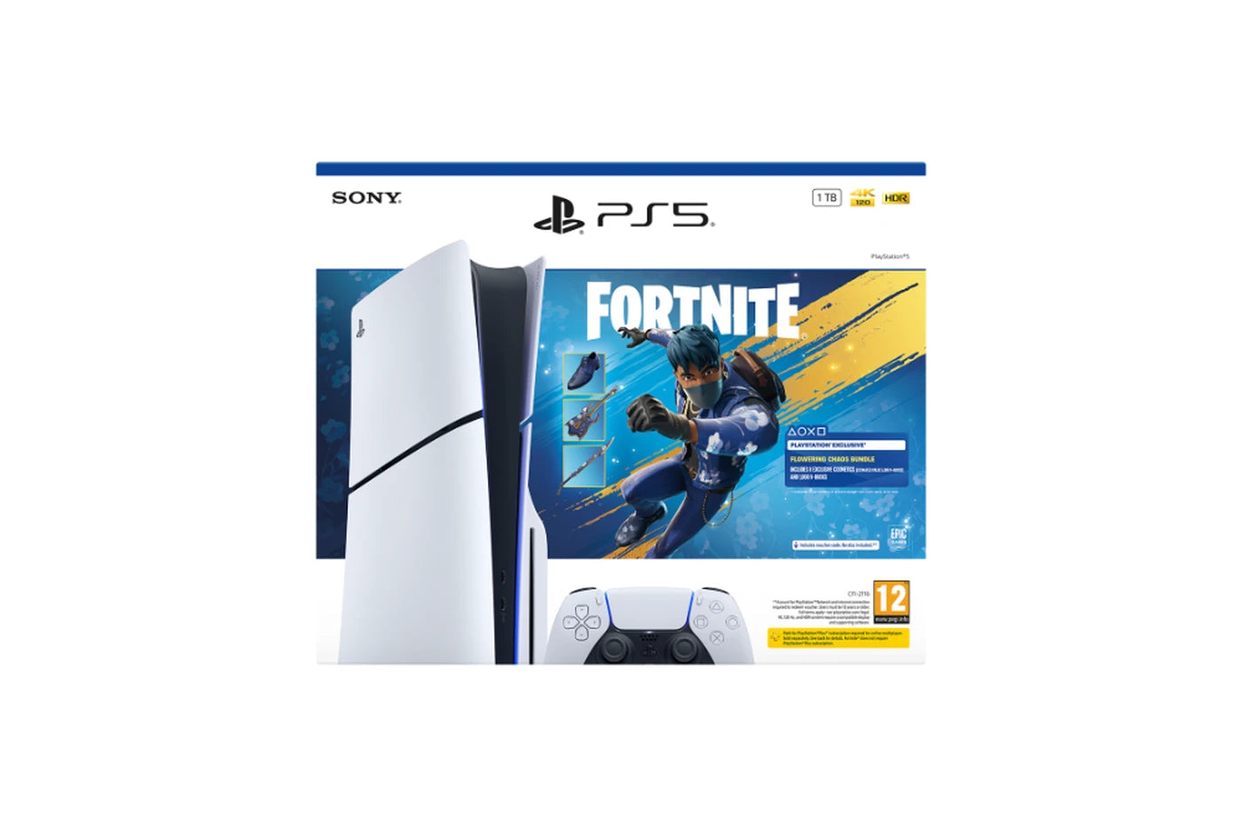 PlayStation 5 Slim Disc Console 1TB - Fortnite Flowering Chaos Bundle