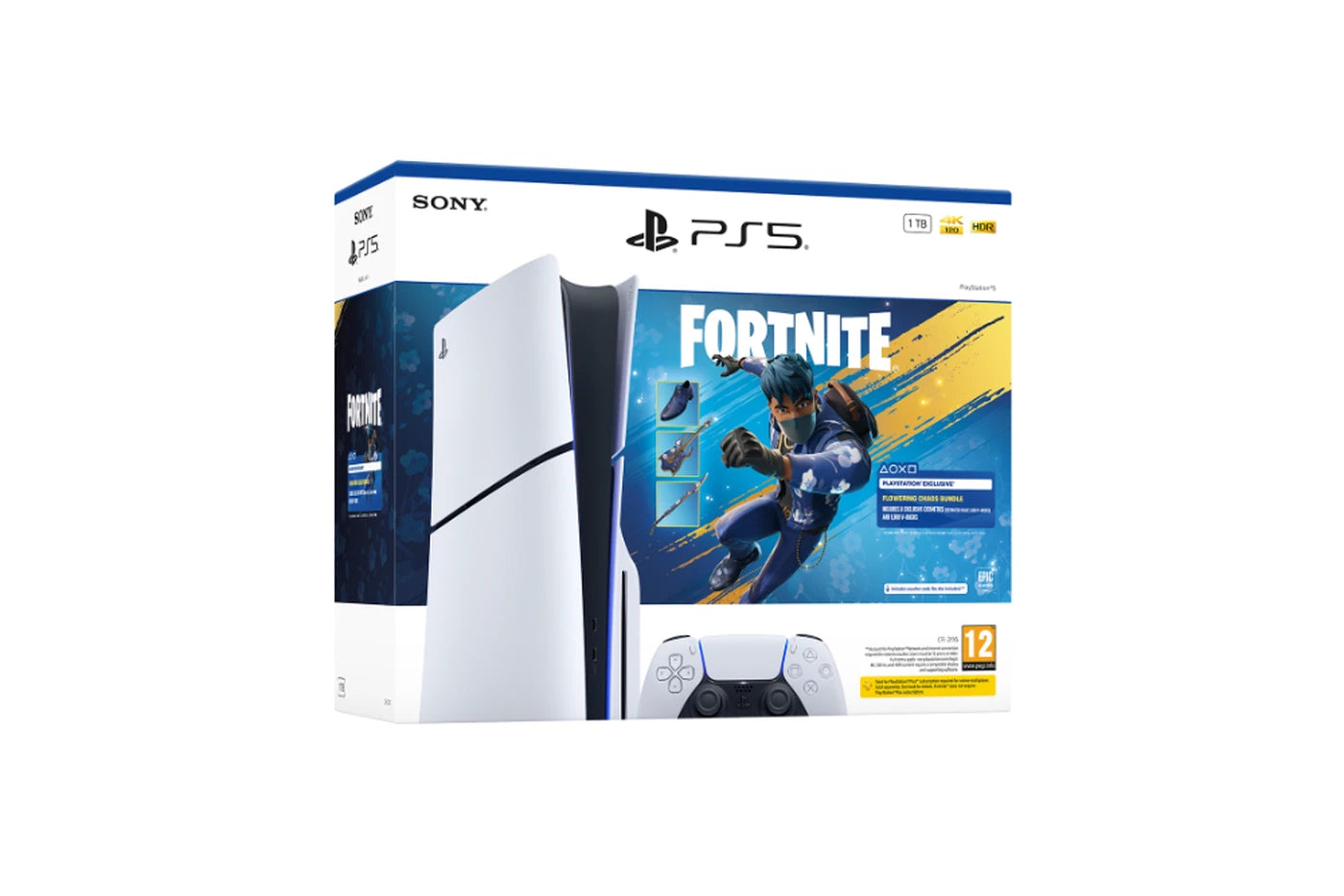 PlayStation 5 Slim Disc Console 1TB - Fortnite Flowering Chaos Bundle