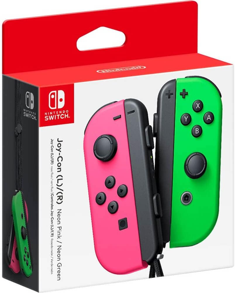 Nintendo Official Switch - Joy-Con Controller Pair - Neon Green/Neon Pink