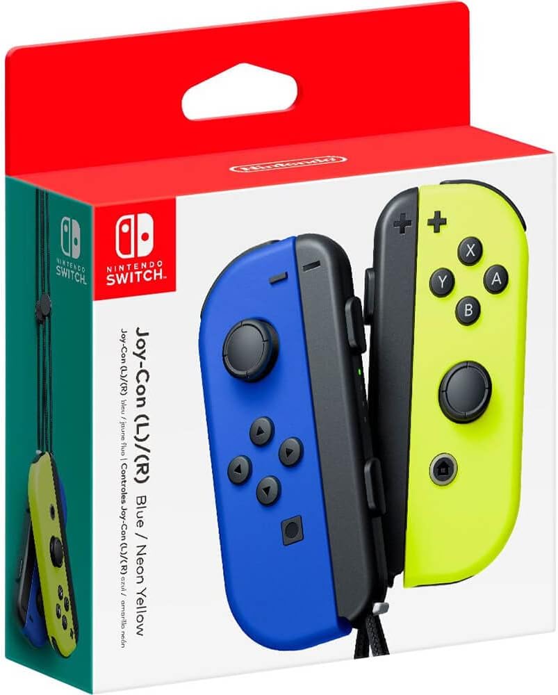 Nintendo Official Switch - Joy-Con Controller Pair - Neon Blue/Neon Yellow