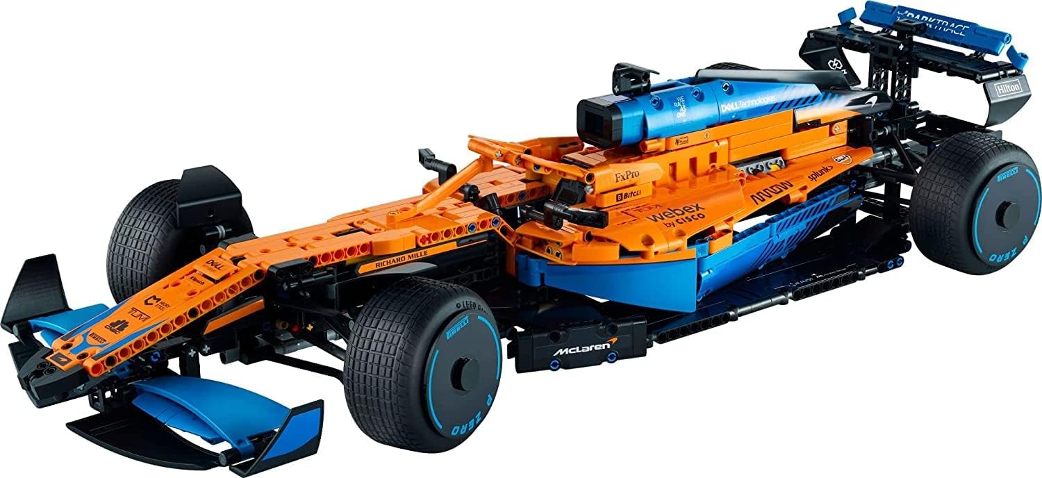 LEGO 42141 Technic McLaren Formula 1 2022 Replica Race Car Model Building Kit, F1 Motor Sport Set