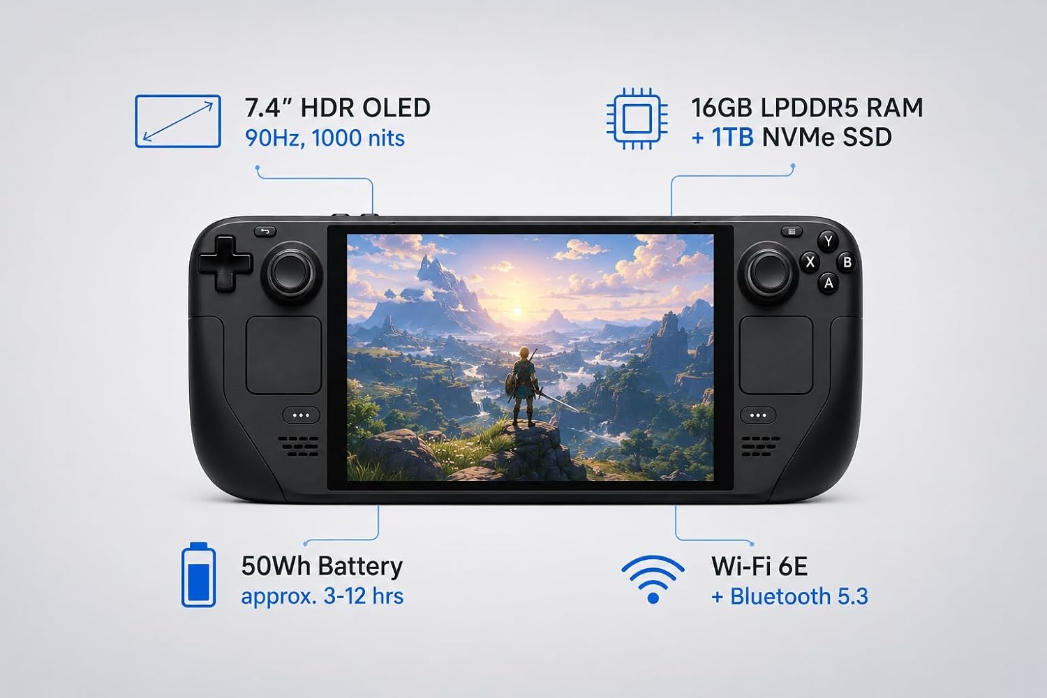 Valve Steam Deck OLED 1TB Handheld Gaming Console