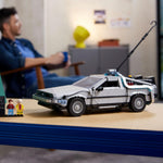LEGO Icons Back to The Future Time Machine 10300, Model Car Building Kit Based on The Delorean