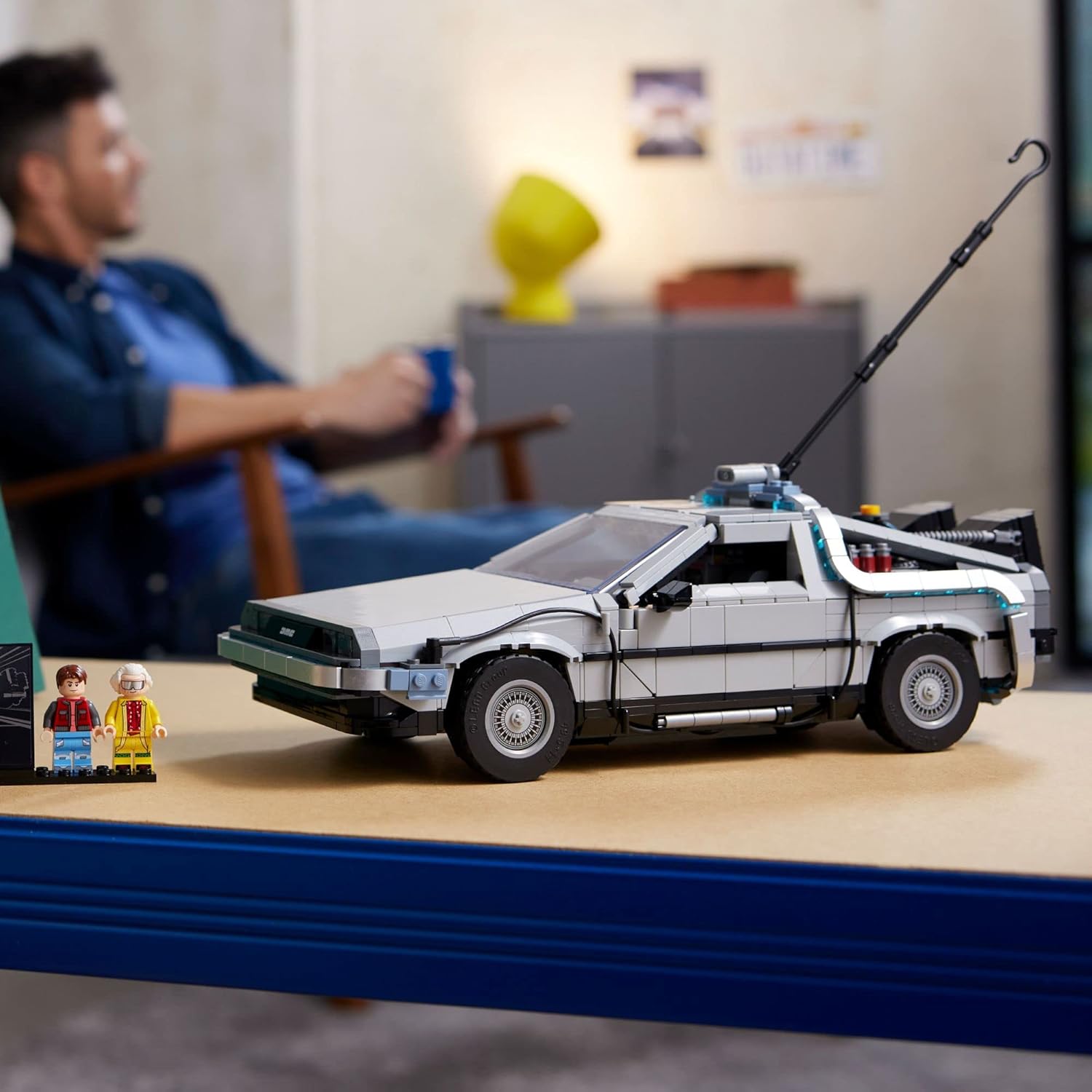 LEGO Icons Back to The Future Time Machine 10300, Model Car Building Kit Based on The Delorean