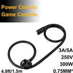 UK 3-Pin Plug to IEC C7 Figure 8, 2.5A 250V 300W, 3 Prong Plug Power Cord