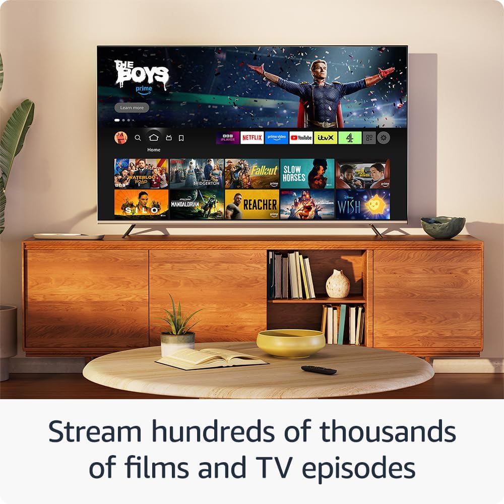 Amazon Fire TV Stick HD, free and live TV, Alexa Voice Remote, smart home controls, HD streaming