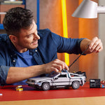 LEGO Icons Back to The Future Time Machine 10300, Model Car Building Kit Based on The Delorean
