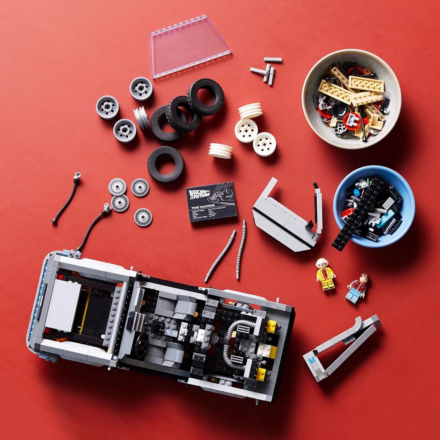 LEGO Icons Back to The Future Time Machine 10300, Model Car Building Kit Based on The Delorean