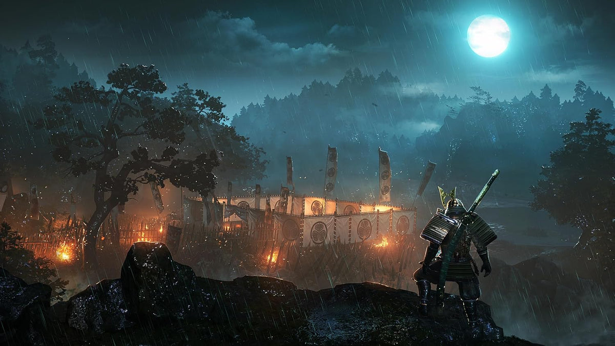 Nioh 3 - Steelbook Launch Edition - PlayStation 5  from Play Pixels showing the main character overlooking an enemy camp