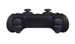 Sony DualShock 3 wireless controller in black with blue accent lighting, shown from the front on a white background.