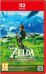 Nintendo Switch game cover for 'The Legend of Zelda: Breath of the Wild' with a character in a grassy field. Sold by Play Pixels.