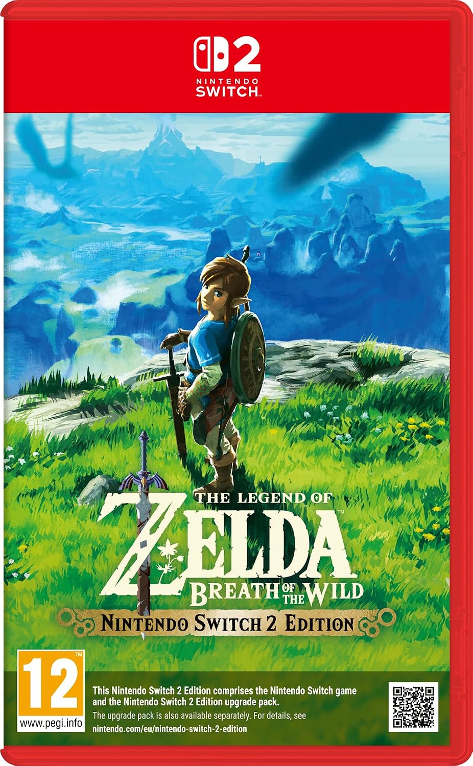 Nintendo Switch game cover for 'The Legend of Zelda: Breath of the Wild' with a character in a grassy field. Sold by Play Pixels.