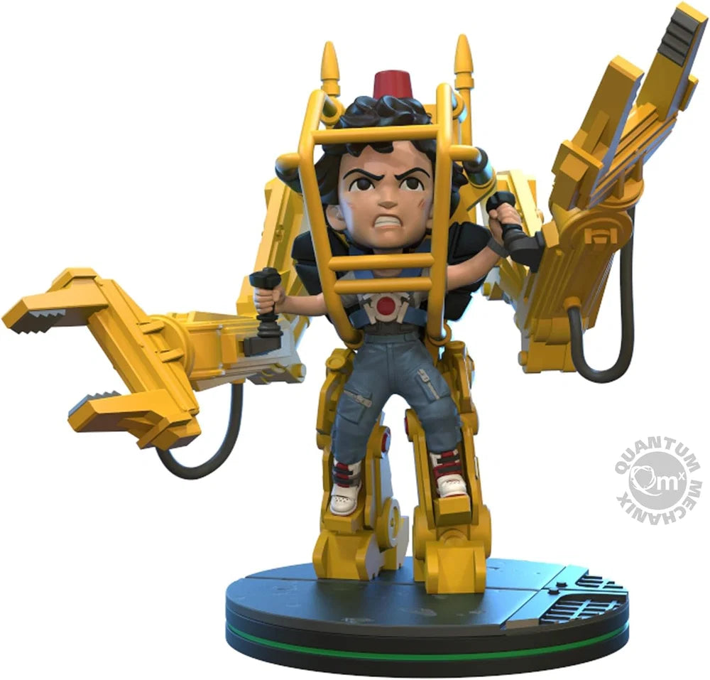 Front view of Ellen Ripley inside the yellow Power Loader from Aliens Q-Fig Elite collectible