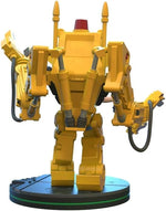 Rear view of Aliens Ripley Power Loader Q-Fig Elite showing mechanical arms, hydraulics and display base