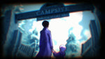 Another Code Recollection Nintendo Switch gameplay featuring a character exploring a mysterious interior illuminated by bright blue light.