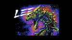 Lee retro game artwork displayed on Atari THE400 Mini, featuring colourful pixel-style martial arts character artwork against a dark background.