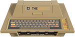Atari THE400 Mini retro console front view, showing the beige Atari 400-inspired casing, classic keyboard design and front connection ports.