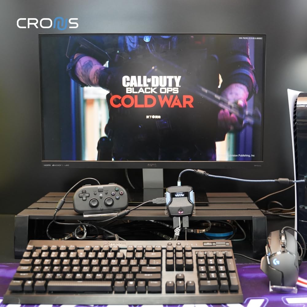 Cronus Zen gaming setup with controller, keyboard and mouse support