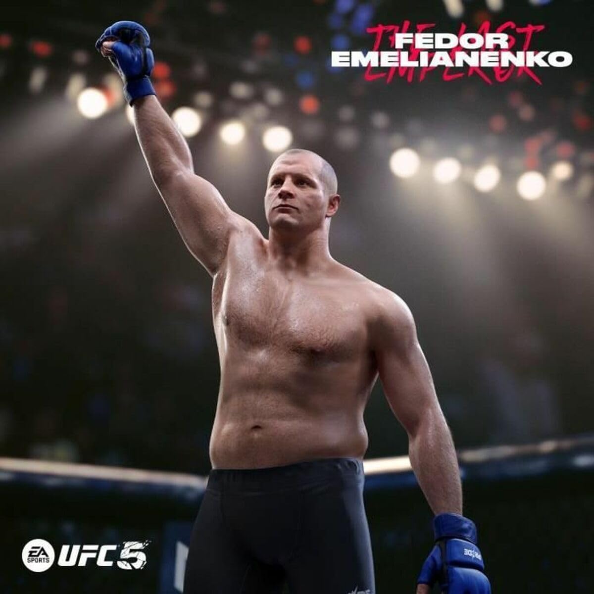Fedor Emelianenko raising his glove in EA Sports UFC 5 on Xbox Series X