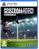 Football Manager 2024 Console Edition for PlayStation 5, resealed physical game featuring official football stadium cover artwork and SEGA branding.