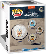 Back of Funko Pop Deluxe Aang 1806 box showing Avatar The Last Airbender collection figures