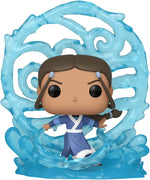Funko Pop Deluxe Katara 1807 vinyl figure with blue waterbending effect from Avatar The Last Airbender