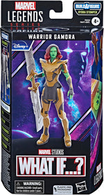 Marvel Legends Warrior Gamora What If...? action figure in Hasbro retail packaging