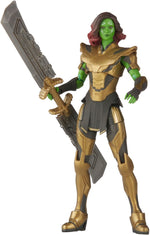 Marvel Legends Warrior Gamora What If...? figure standing with her oversized grey and gold sword