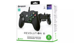 Nacon Revolution X Pro Wired Controller in Black, shown in official Xbox retail packaging with the controller, accessories and Xbox Series X|S compatibility branding.