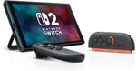 Nintendo Switch 2 in tabletop mode with detached Joy-Con 2 controllers