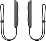 Nintendo Switch Joy-Con wrist strap accessories in black, showing the wrist loops and attachment rails for the left and right controllers.