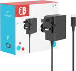 Official Nintendo Switch AC Adapter with UK 3-pin plug, USB-C cable and retail packaging
