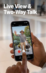 Ring Battery Video Doorbell 2K Live View and Two-Way Talk shown being used through the Ring app