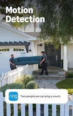 Ring Battery Video Doorbell 2K motion detection feature showing an alert for activity outside a home