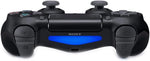 Sony PlayStation 4 DualShock 4 V2 wireless controller shown from the top, featuring the illuminated blue light bar, shoulder buttons and triggers.