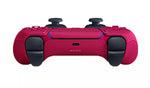 Top view of the Sony PlayStation 5 DualSense Cosmic Red wireless controller showing the L1 and R1 shoulder buttons, adaptive triggers and USB-C charging port.