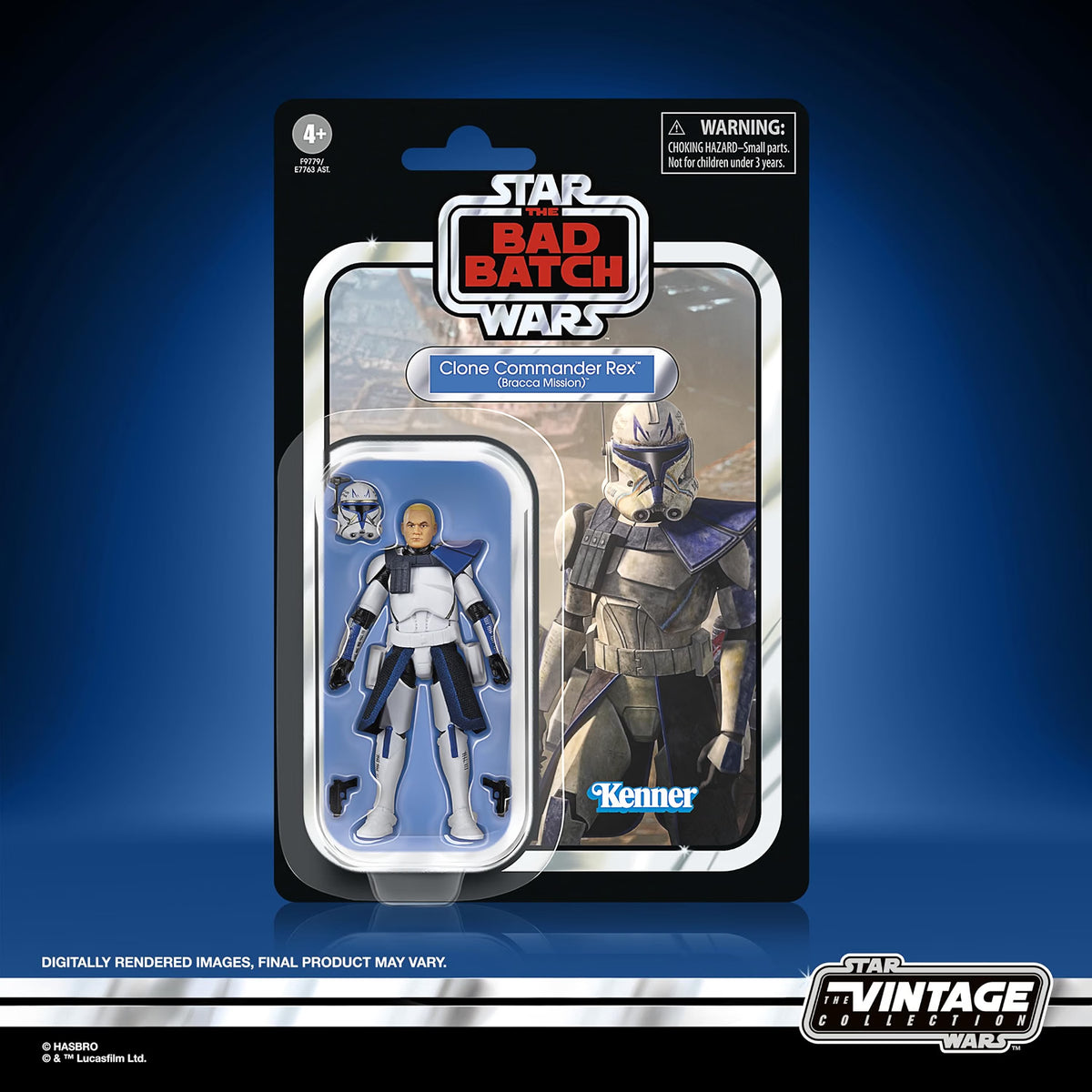 Star Wars The Vintage Collection Clone Commander Rex Bracca Mission figure in The Bad Batch carded packaging