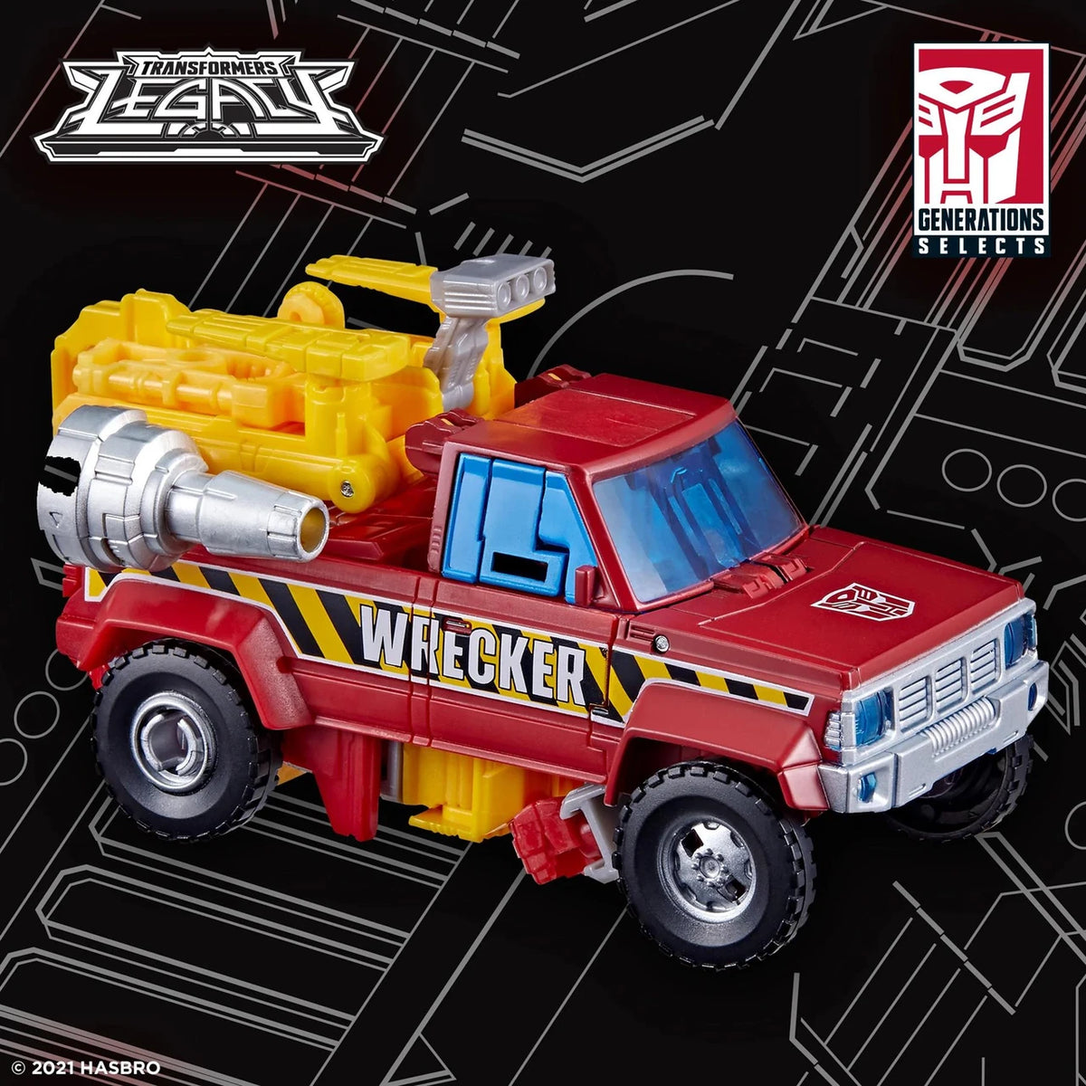 Transformers Legacy Generations Selects Lift-Ticket Wrecker truck mode promotional image