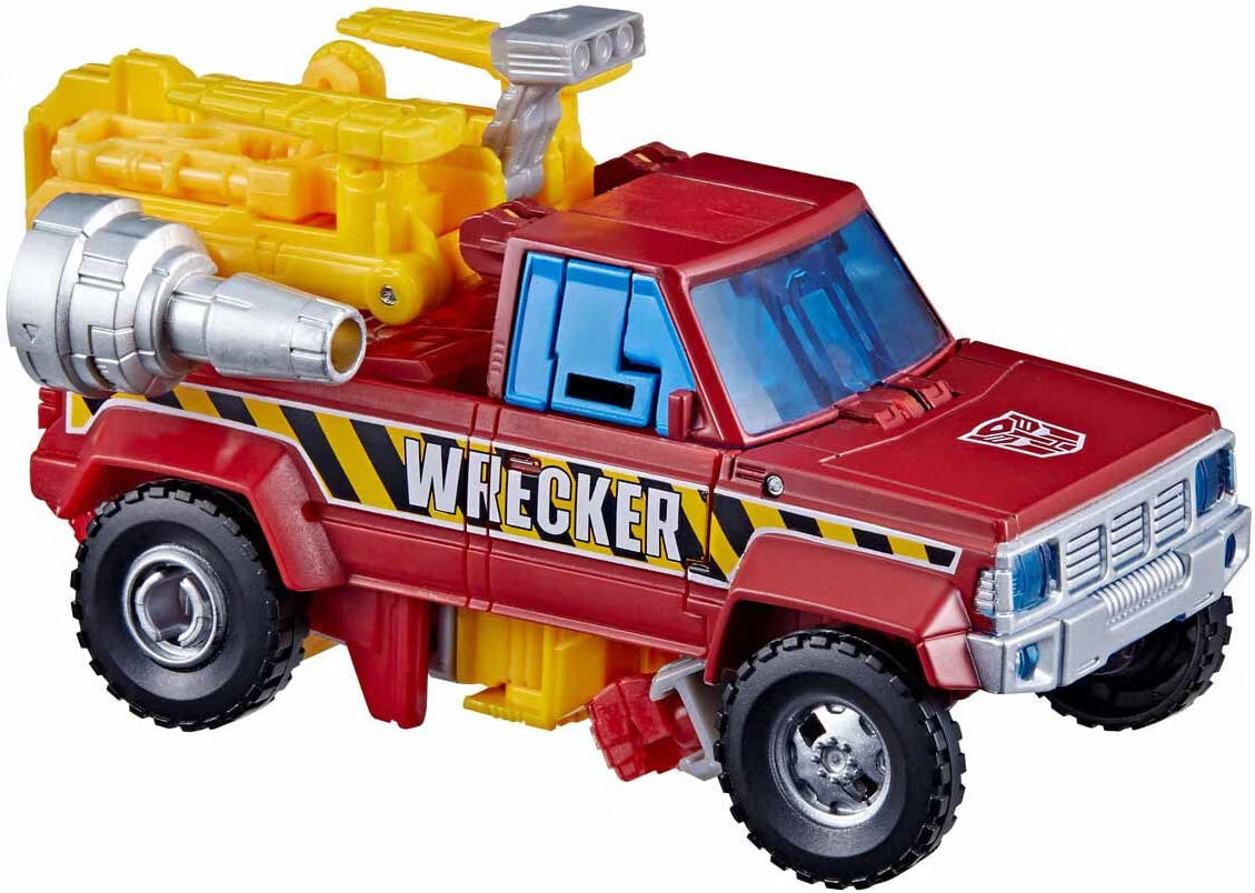Transformers Legacy Lift-Ticket in red and yellow Wrecker truck vehicle mode