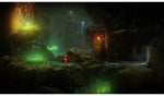 Unravel Two Nintendo Switch co-op gameplay showing the red and blue Yarny characters using yarn to cross a cave